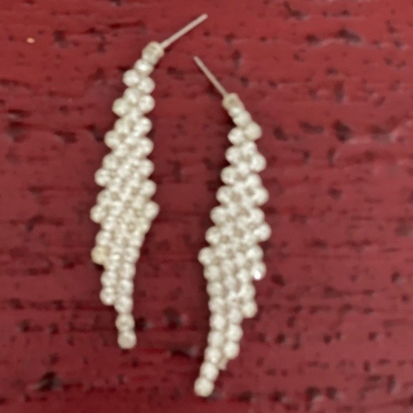 VTG Fashion Jewelry Cubic Zirconia Dangle Earrings # 236 - Picture 2 of 4